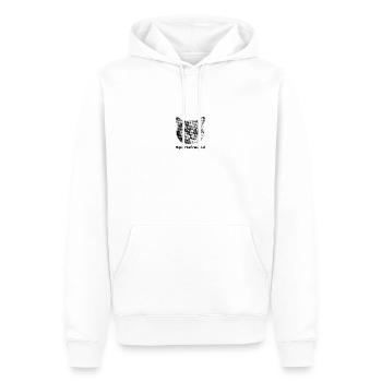 Sportsfreund retro Katze - Männer Premium Bio Hoodie - Weiß - Vorne - Nico (187cm)