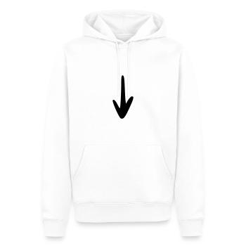 Pfeil Zeichnung Skizze schwarz - Männer Premium Bio Hoodie - Weiß - Vorne - Nico (187cm)