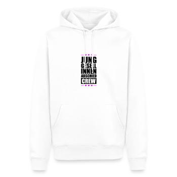 Enterrement de vie de jeune fille Crew Enterrement de vie de garçon - Sweat à capuche Premium bio Homme - blanc - Devant - Nico (187cm)