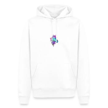 tête de cheval, cheval, aquarelle, coloré, peinture - Sweat à capuche Premium bio Homme - blanc - Devant - Nico (187cm)