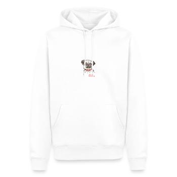Hund - Männer Premium Bio Hoodie - Weiß - Vorne - Nico (187cm)