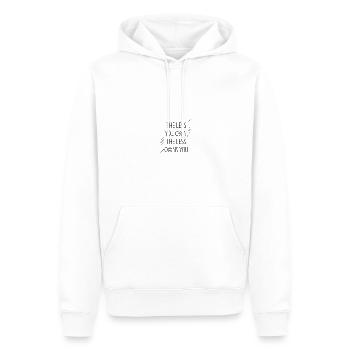 Minimalisme - Sweat à capuche Premium bio Homme - blanc - Devant - Nico (187cm)