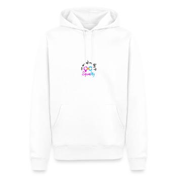 Gleichberechtigung - Männer Premium Bio Hoodie - Weiß - Vorne - Nico (187cm)