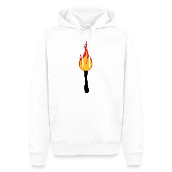 fackel nachtwanderung licht hell feuer flamme heis - Männer Premium Bio Hoodie - Weiß - Vorne - Nico (187cm)