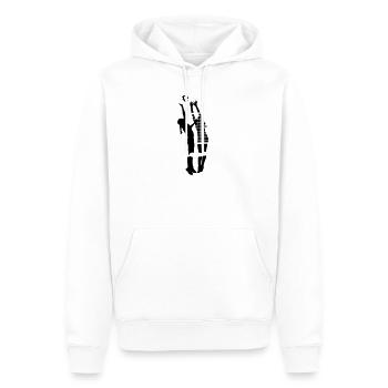 volley-ball - Sweat à capuche Premium bio Homme - blanc - Devant - Nico (187cm)