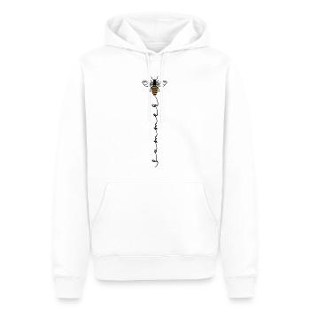 Buzzer d'abeille d'été - Sweat à capuche Premium bio Homme - blanc - Devant - Nico (187cm)
