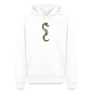 A Snake with sharp teeth - Men’s Premium Organic Hoodie - white - Front - Nico (187cm)