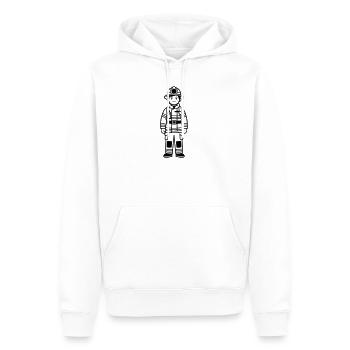 fire brigade - Men’s Premium Organic Hoodie - white - Front - Nico (187cm)