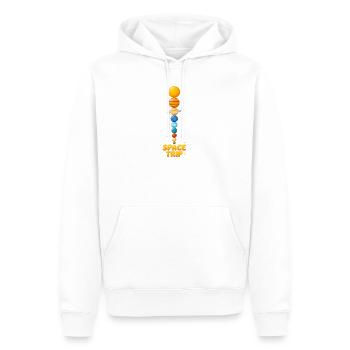 SPACE TRIP - Colorful Planet Tower - Men’s Premium Organic Hoodie - white - Front - Nico (187cm)