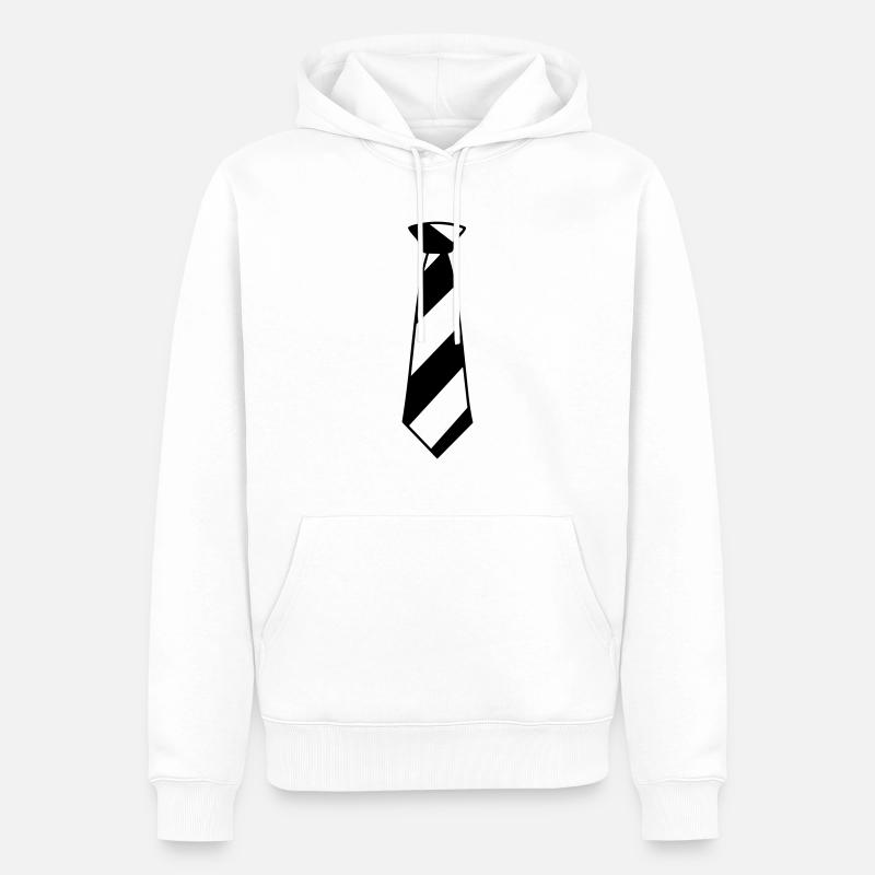 Binden - Männer Premium Bio Hoodie - Weiß