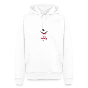 Bon anniversaire - Sweat à capuche Premium bio Homme - blanc - Devant - Nico (187cm)