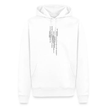 science fiction linien reihen 10010101 Zahlen must - Männer Premium Bio Hoodie - Weiß - Vorne - Nico (187cm)