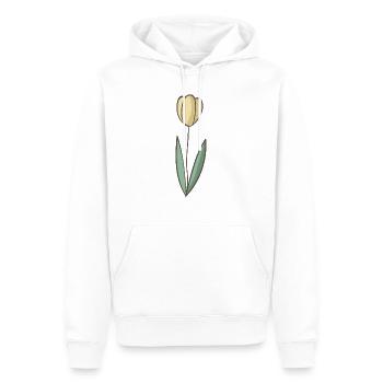 tulipe - Sweat à capuche Premium bio Homme - blanc - Devant - Nico (187cm)