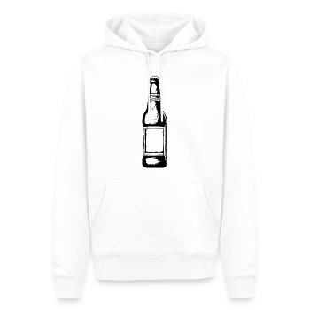 bouteille de bière icône de consommation de bière - Sweat à capuche Premium bio Homme - blanc - Devant - Nico (187cm)