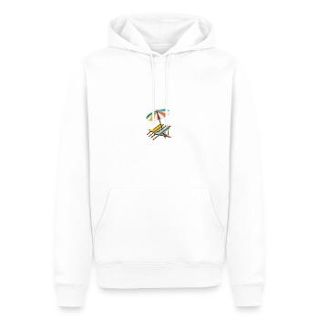 Sommer - Männer Premium Bio Hoodie - Weiß - Vorne - Nico (187cm)