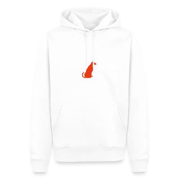 Hund - Männer Premium Bio Hoodie - Weiß - Vorne - Nico (187cm)