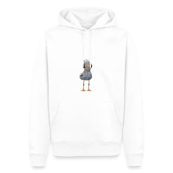 Faule Möwe - Männer Premium Bio Hoodie - Weiß - Vorne - Nico (187cm)