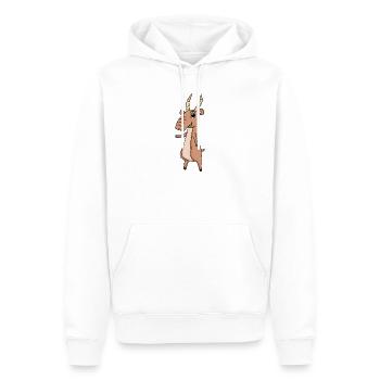 Saiga Saigaantilope Antilope - Männer Premium Bio Hoodie - Weiß - Vorne - Nico (187cm)
