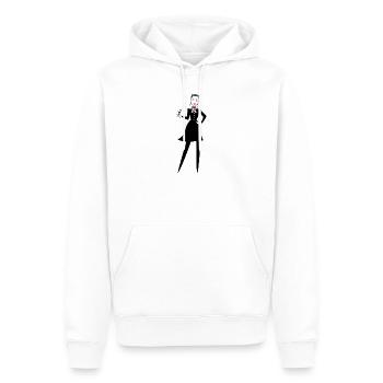 PARTY HANKA - Männer Premium Bio Hoodie - Weiß - Vorne - Nico (187cm)