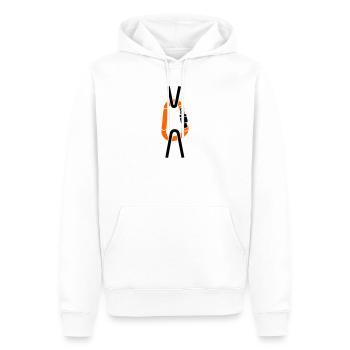 Karabiner Kletterseil Baumpfleger Alpinist - Männer Premium Bio Hoodie - Weiß - Vorne - Nico (187cm)