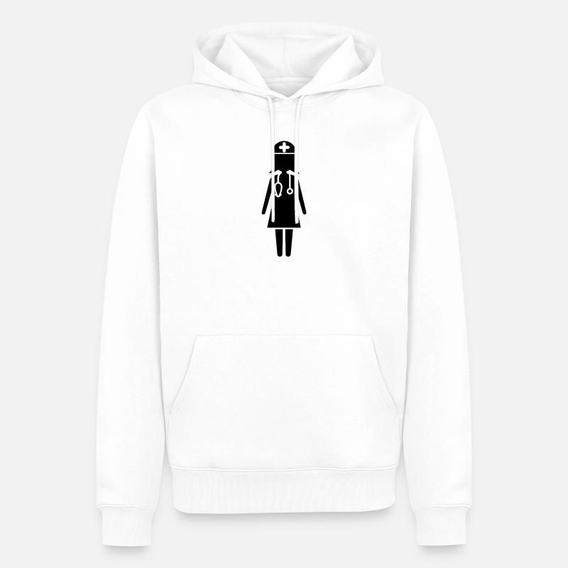 Krankenschwester Doktor - Männer Premium Bio Hoodie - Weiß