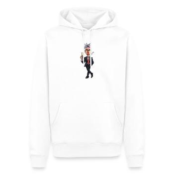 Surrealer Anzugheld mit sektglas - Männer Premium Bio Hoodie - Weiß - Vorne - Nico (187cm)