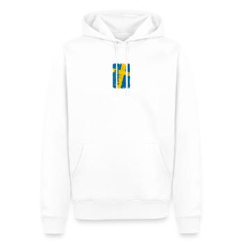 Sweden flag - Men’s Premium Organic Hoodie - white - Front - Nico (187cm)
