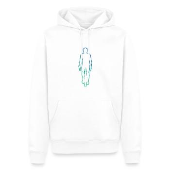 Cyclisme Vélo Cyclisme VTT Homme - Sweat à capuche Premium bio Homme - blanc - Devant - Nico (187cm)