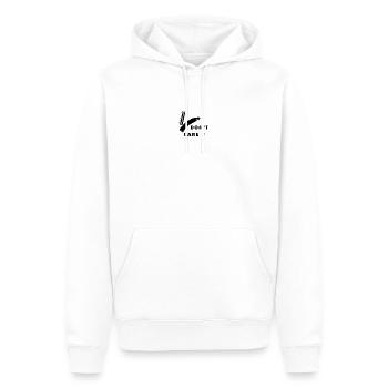 I don't care! - Männer Premium Bio Hoodie - Weiß - Vorne - Nico (187cm)