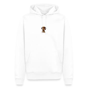 Hund Dachshund Welpe Hundeliebhaber Hundebesitzer - Männer Premium Bio Hoodie - Weiß - Vorne - Nico (187cm)