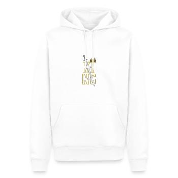 The King - Männer Premium Bio Hoodie - Weiß - Vorne - Nico (187cm)