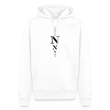 N - Männer Premium Bio Hoodie - Weiß - Vorne - Nico (187cm)