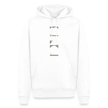 Drum n Bass négativement - Sweat à capuche Premium bio Homme - blanc - Devant - Nico (187cm)