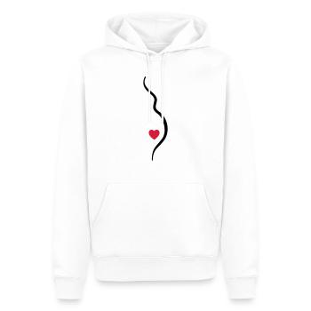 babybauch - Sweat à capuche Premium bio Homme - blanc - Devant - Nico (187cm)