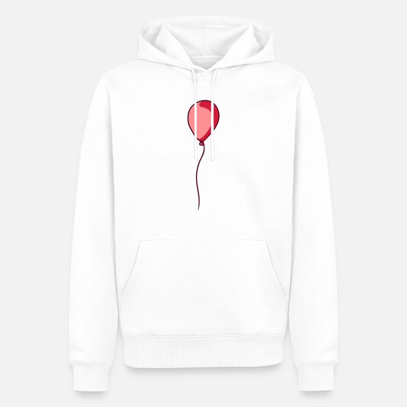 Glaenzender schwebender Luftballon - Männer Premium Bio Hoodie - Weiß