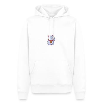 Katze - Männer Premium Bio Hoodie - Weiß - Vorne - Nico (187cm)