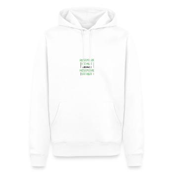 most people eat meat because most people eat meat - Männer Premium Bio Hoodie - Weiß - Vorne - Nico (187cm)