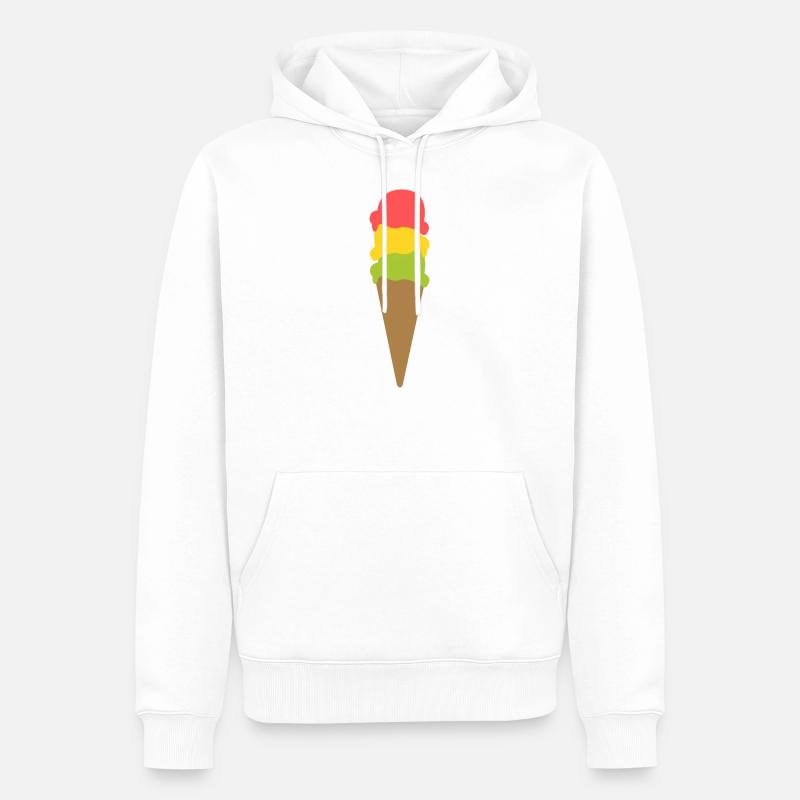 Ampel Eis - Männer Premium Bio Hoodie - Weiß