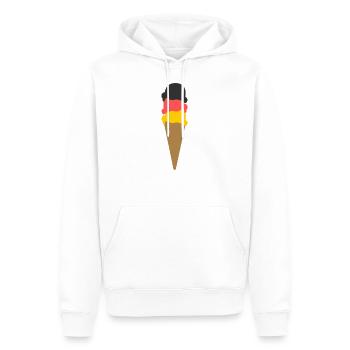 Drapeau de l'Allemagne de glace - Sweat à capuche Premium bio Homme - blanc - Devant - Nico (187cm)