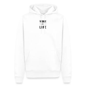 Veggie pour la vie - Sweat à capuche Premium bio Homme - blanc - Devant - Nico (187cm)