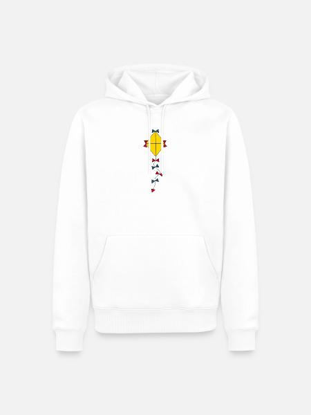 Drachen bunt Herbst - Männer Premium Bio Hoodie - Weiß