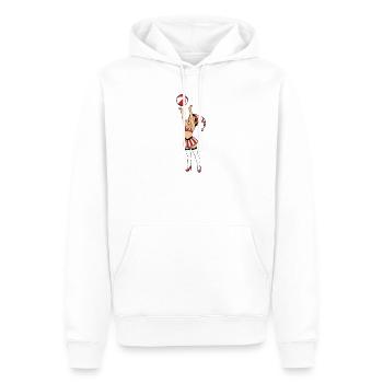 Leprechaun-Mädchen mit Ball - Männer Premium Bio Hoodie - Weiß - Vorne - Nico (187cm)