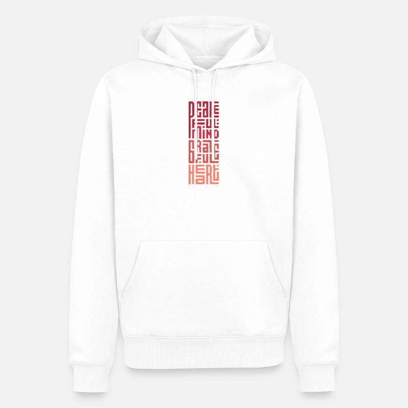 Friedlicher Geist Dankbares Herz - Männer Premium Bio Hoodie - Weiß