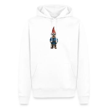 Magie du Schnauzer des Gnomes de jardin - Sweat à capuche Premium bio Homme - blanc - Devant - Nico (187cm)
