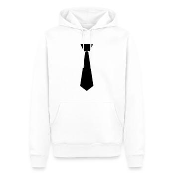 Binden - Männer Premium Bio Hoodie - Weiß - Vorne - Nico (187cm)