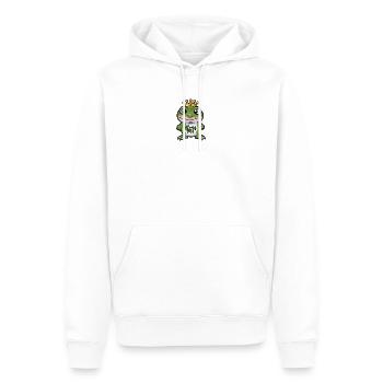 Froschkönig kiss me - Männer Premium Bio Hoodie - Weiß - Vorne - Nico (187cm)