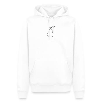 Silhouette Birne Pear Outline - Männer Premium Bio Hoodie - Weiß - Vorne - Nico (187cm)