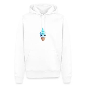 Crème glacée sucrée - Sweat à capuche Premium bio Homme - blanc - Devant - Nico (187cm)