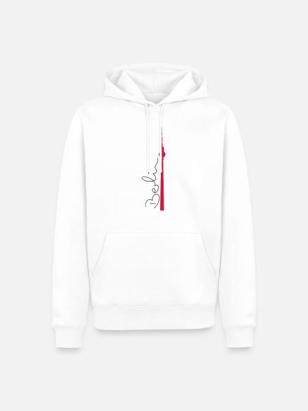 Berlin Fernsehturm - Männer Premium Bio Hoodie - Weiß