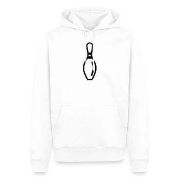 Bowling Pin - Männer Premium Bio Hoodie - Weiß - Vorne - Nico (187cm)